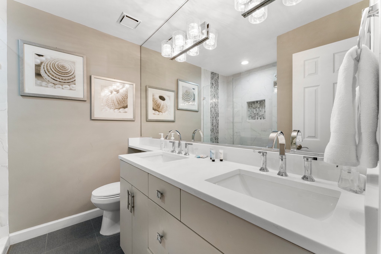 Master bathroom with double vanity