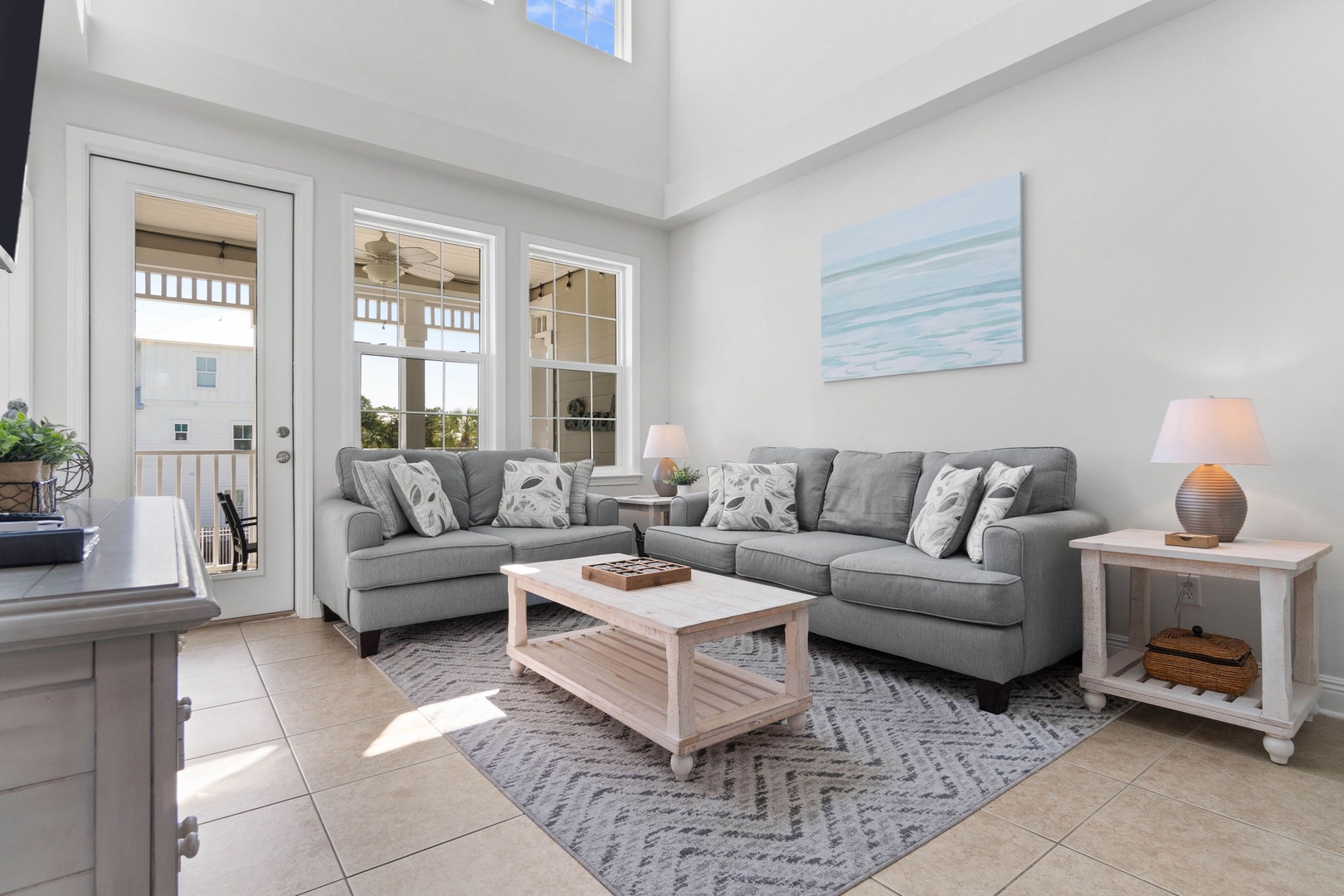Living room with sleeper sofa