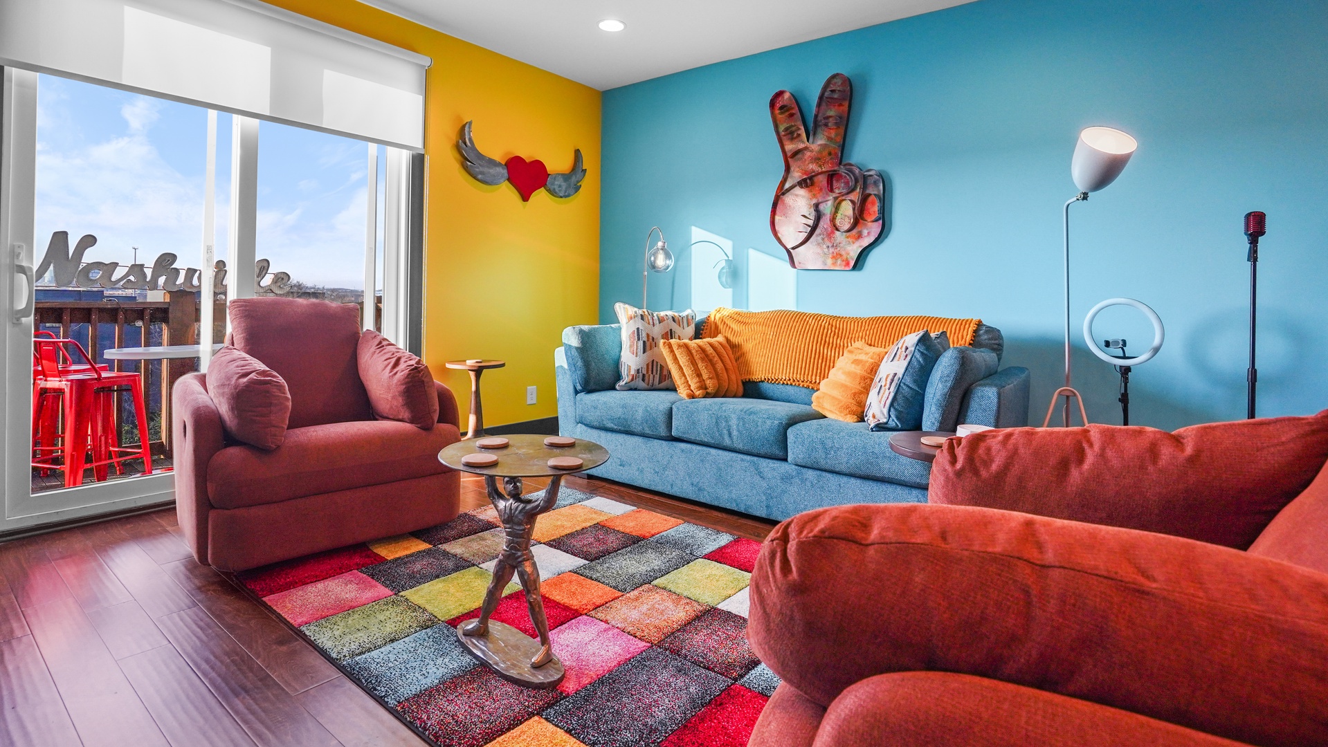 Living room with sleeper sofa