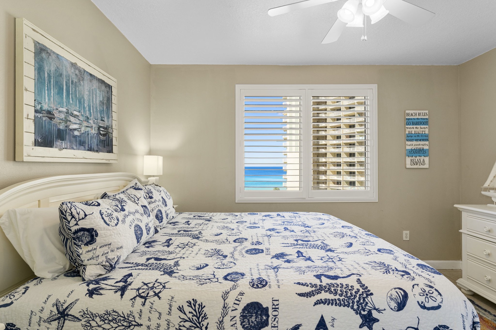 Master bedroom with king bed