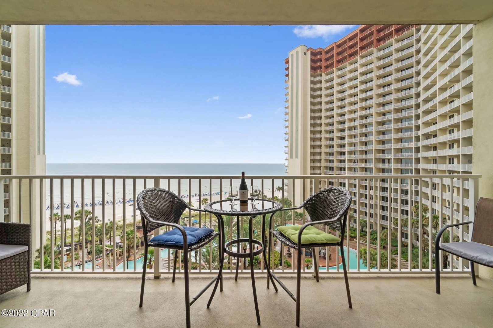 819 Shores of Panama balcony overlooking resort.