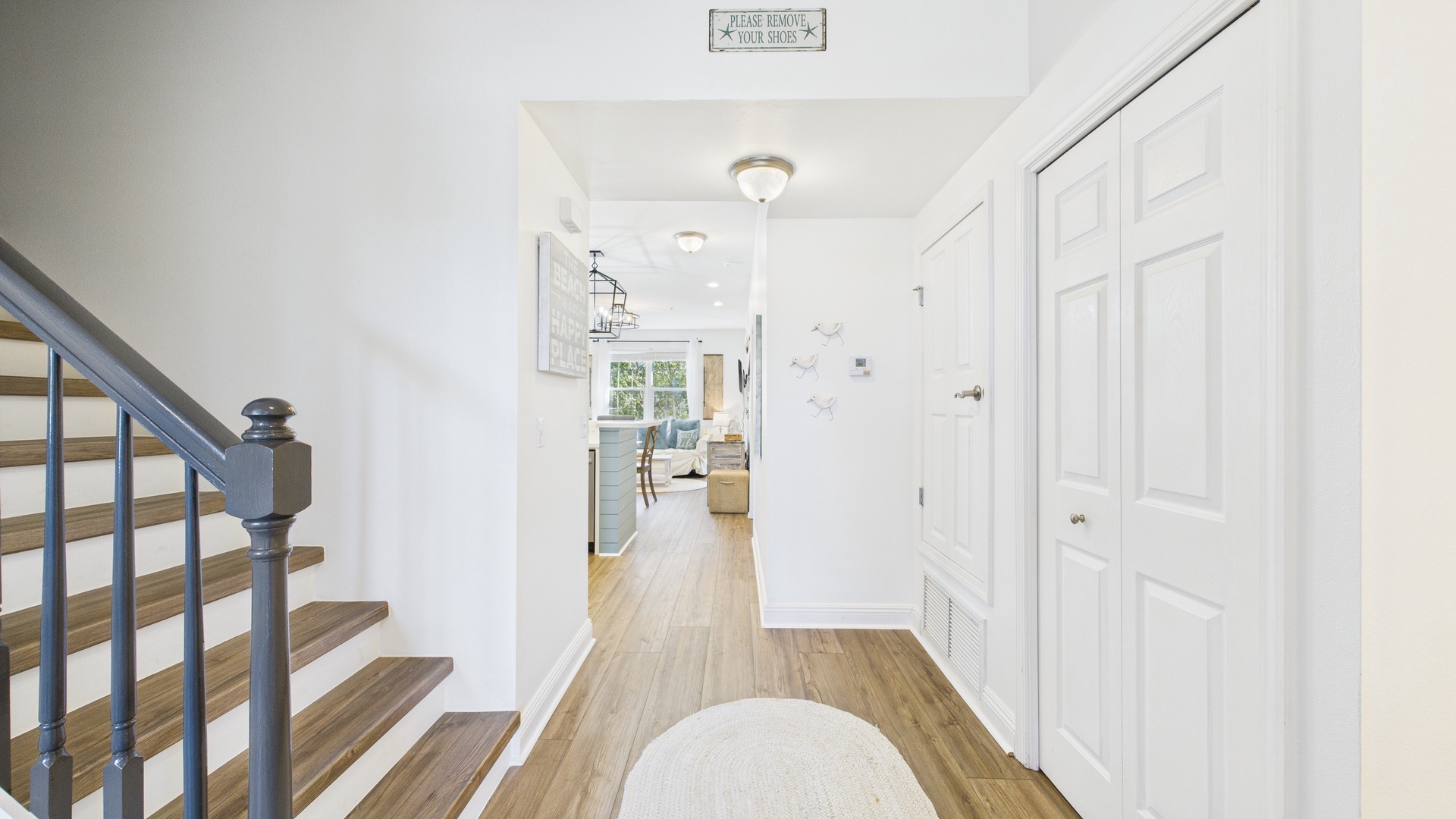 Hallway to kitchen and living areas