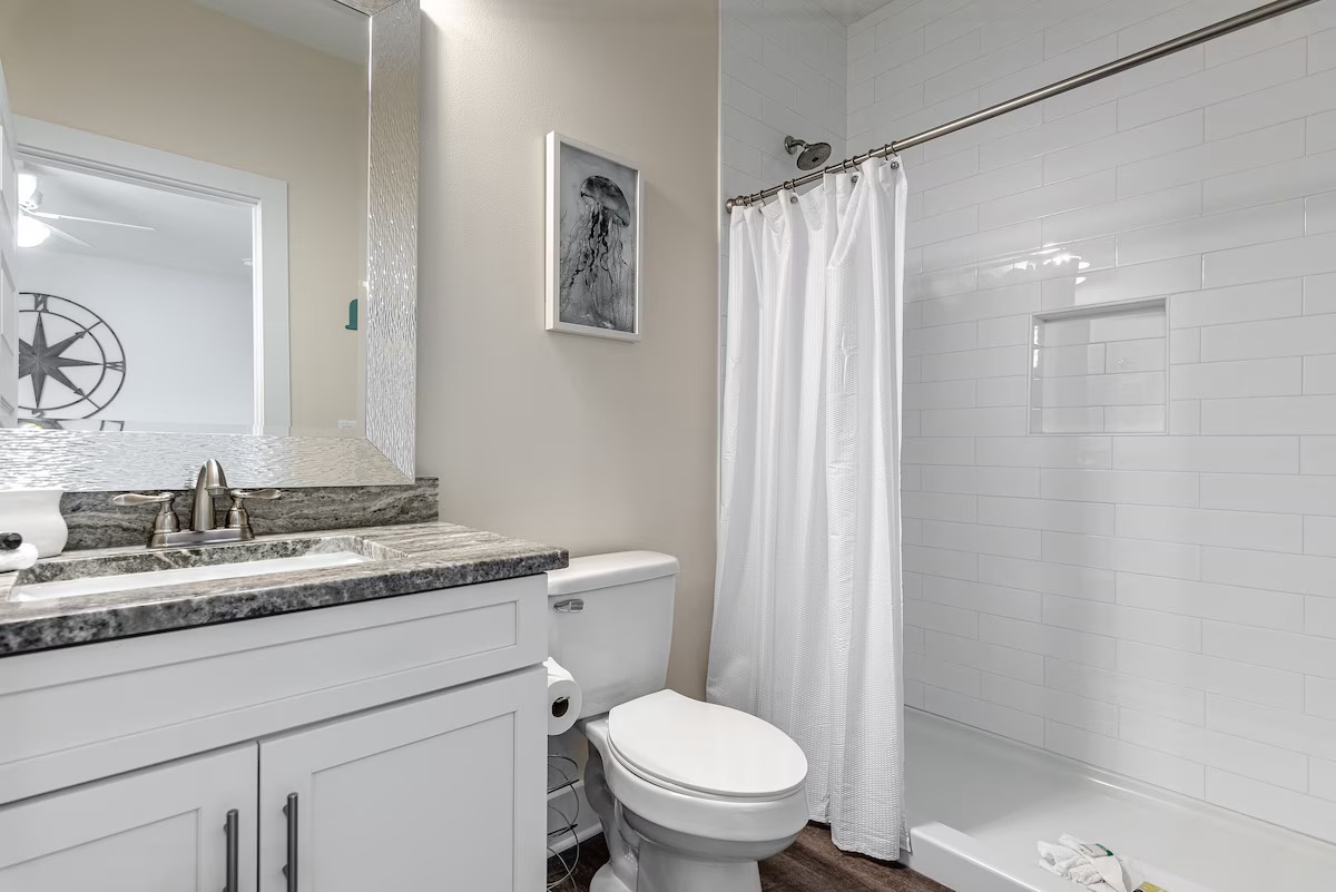 Bathroom with walk in shower