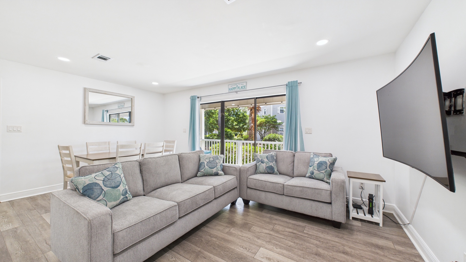 Living area with balcony access