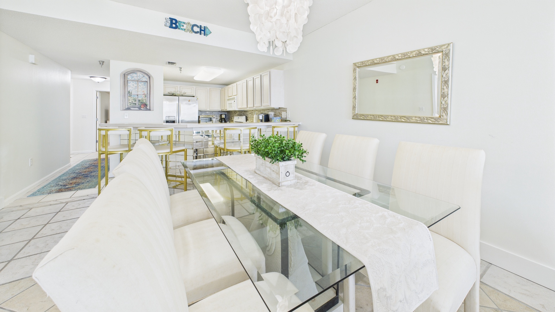 Dining table with seating for 6
