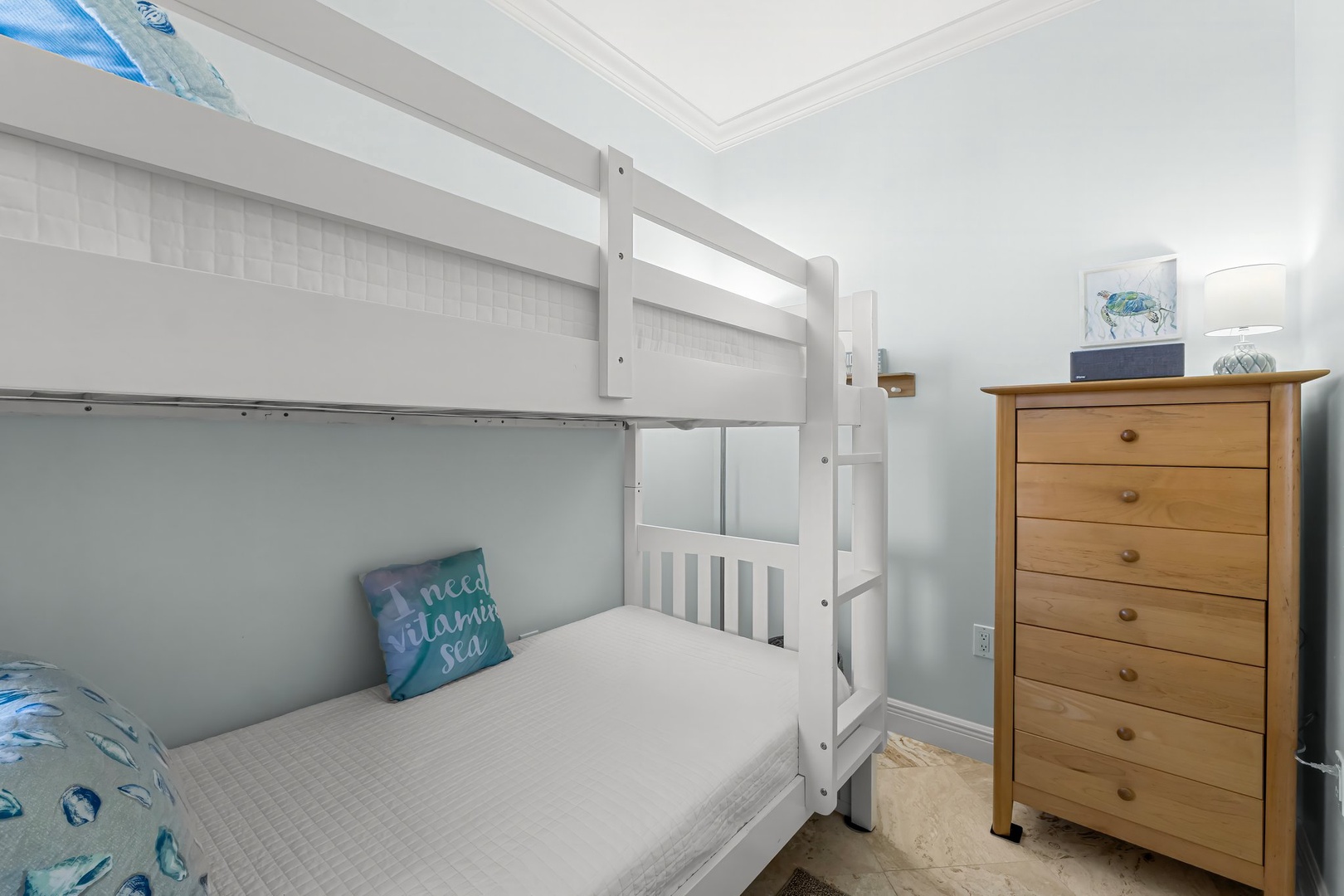 Bunk room with twin over twin beds
