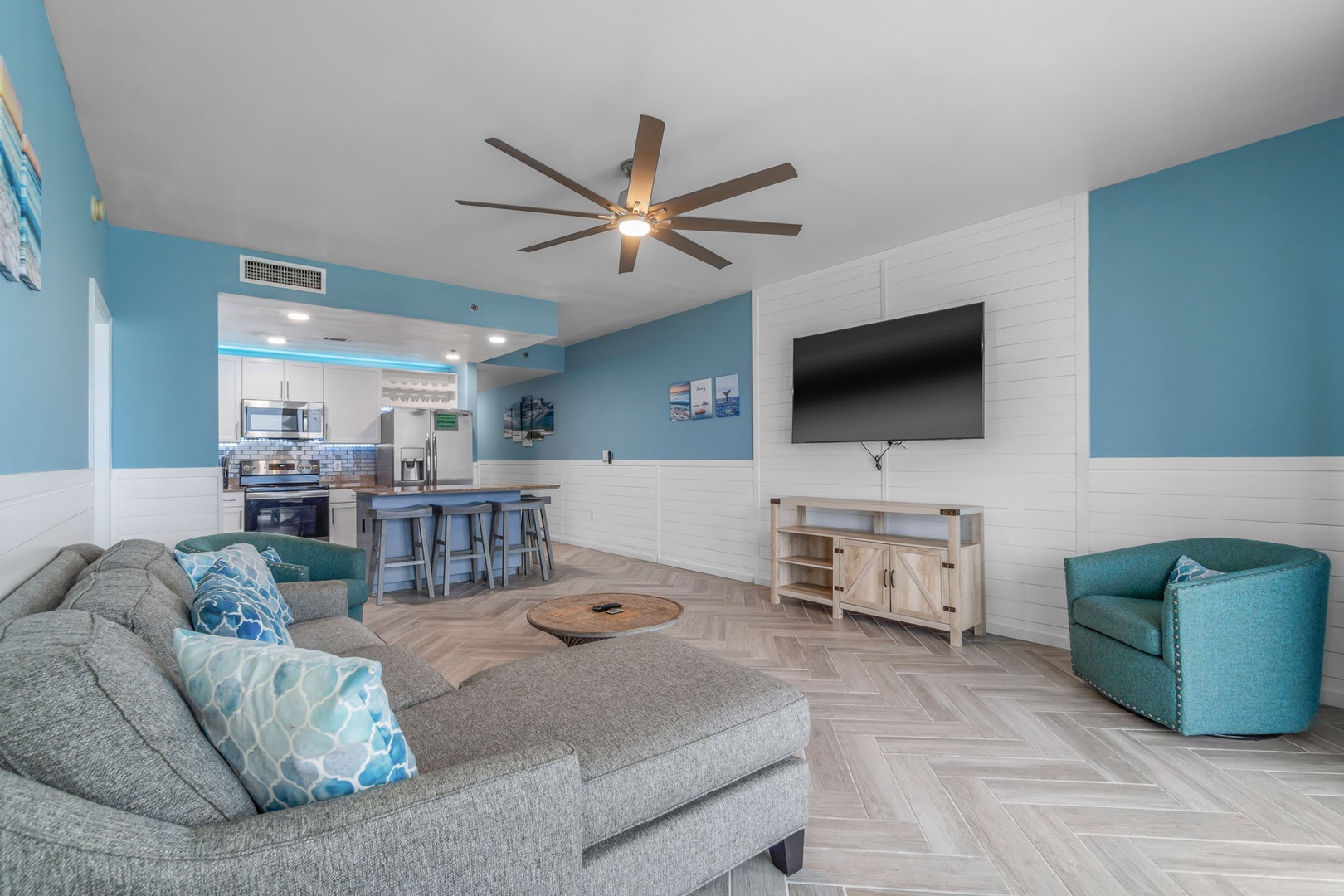 Living room and Kitchen