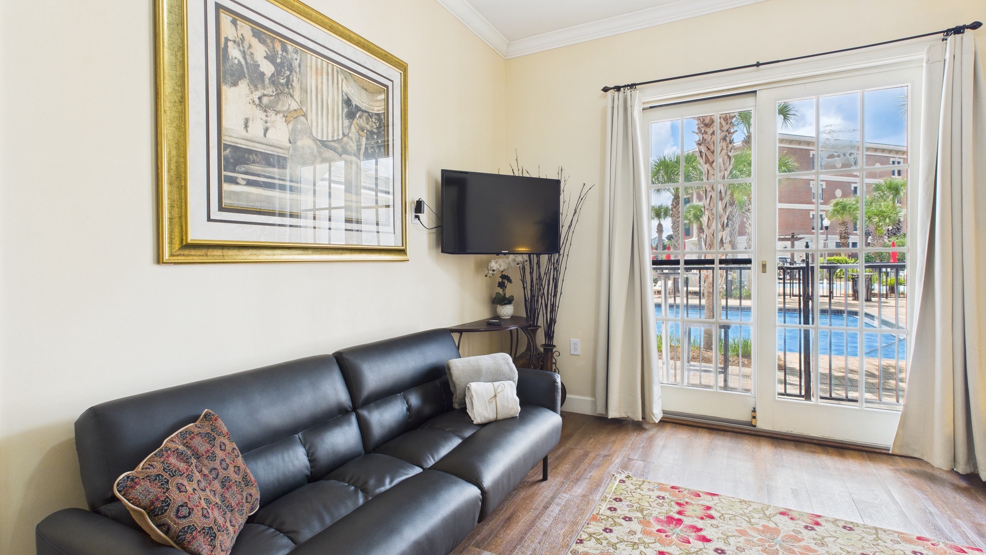 Patio access in living area