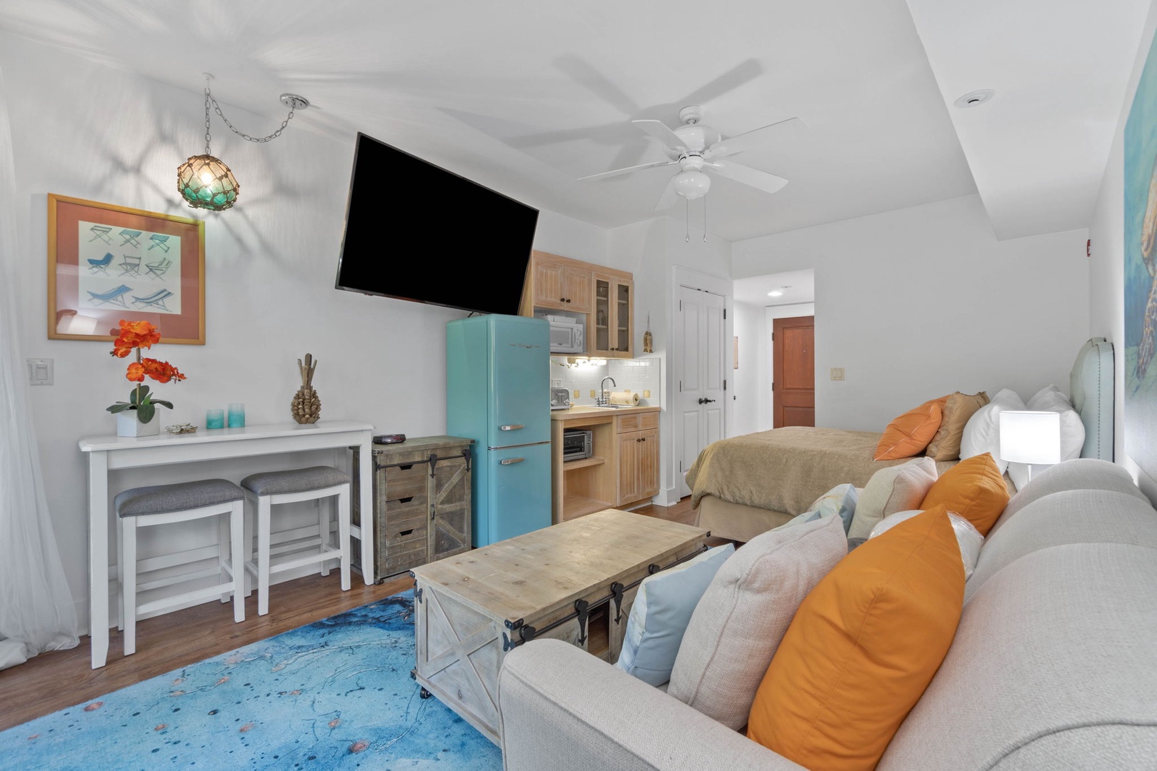Living area with a couch