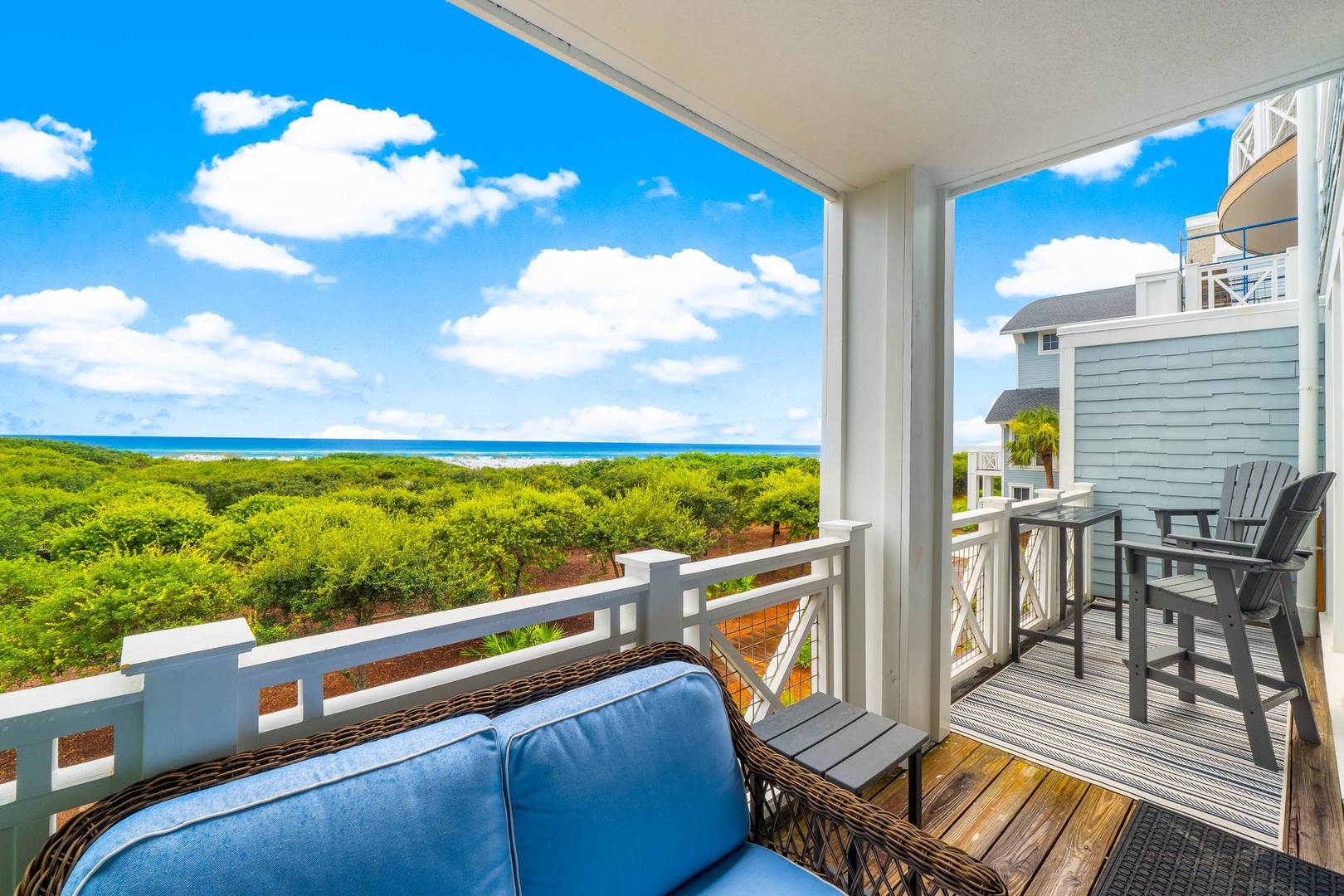 Balcony with outdoor furniture