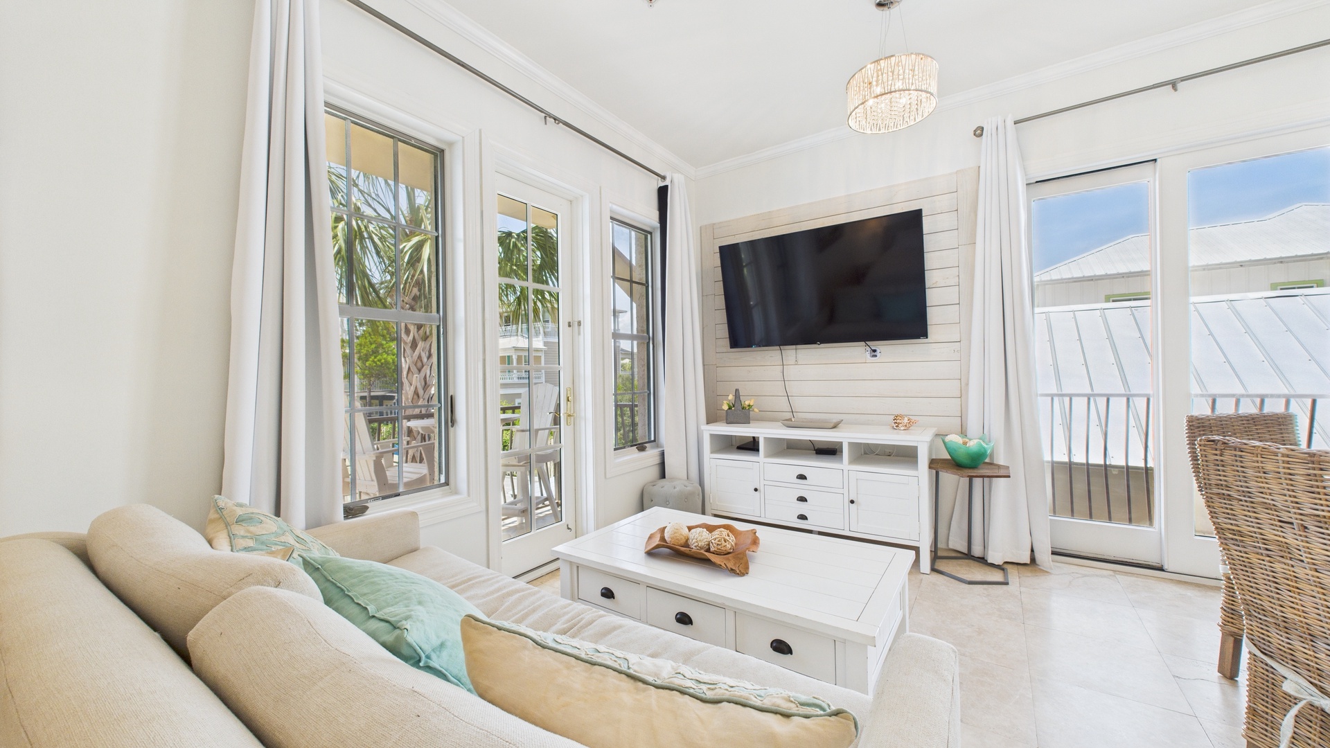 Huge TV in living area