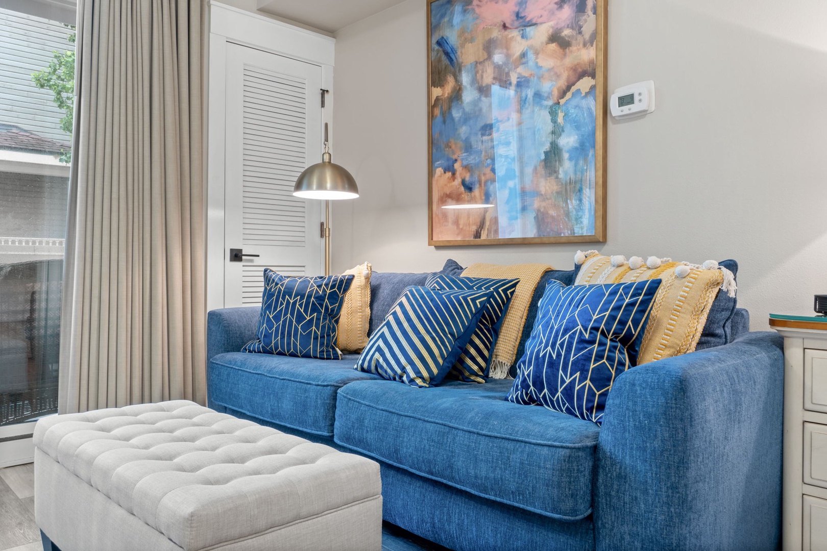 Living area with sleeper sofa