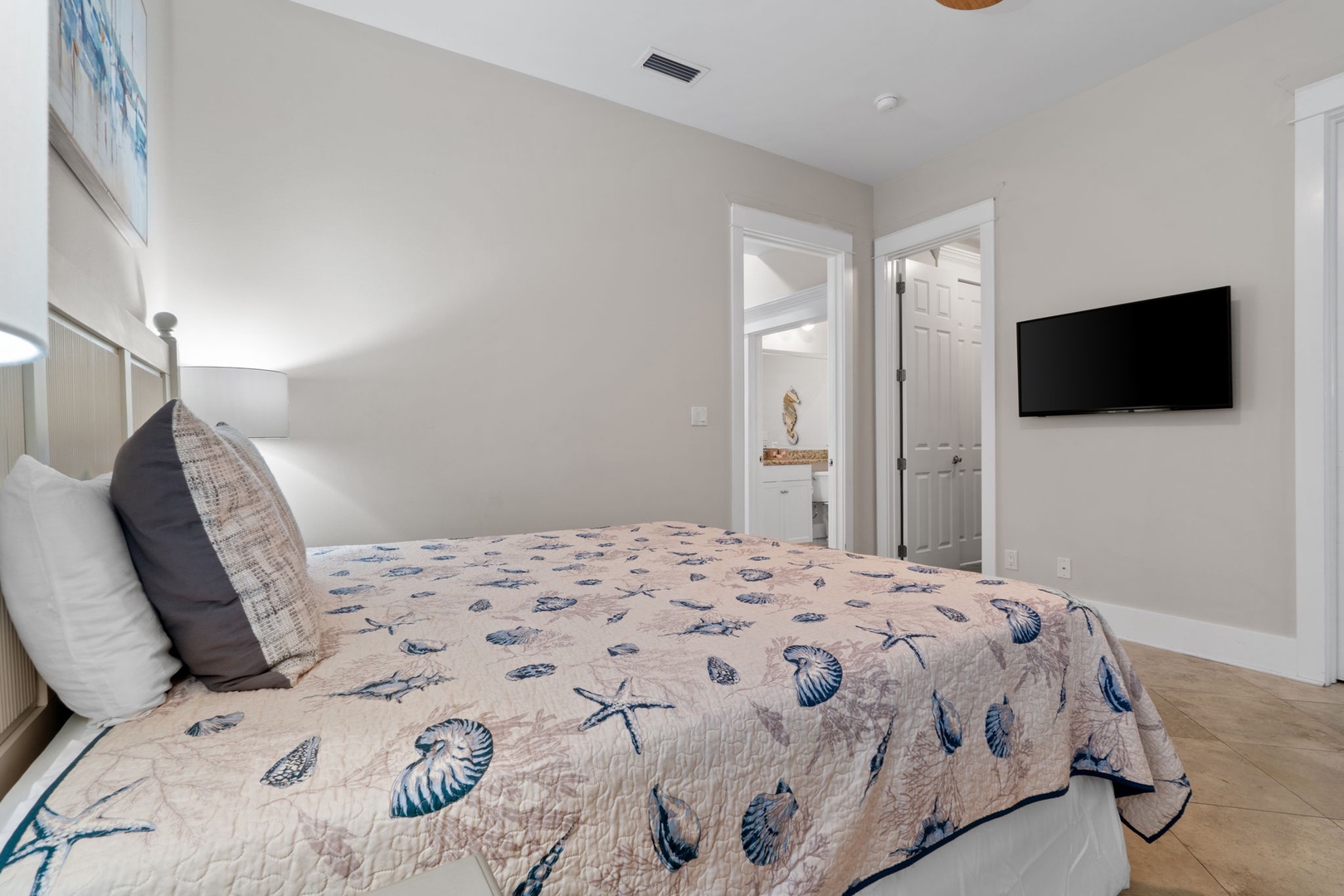 Master Bedroom that is on the first floor with 1 king bed