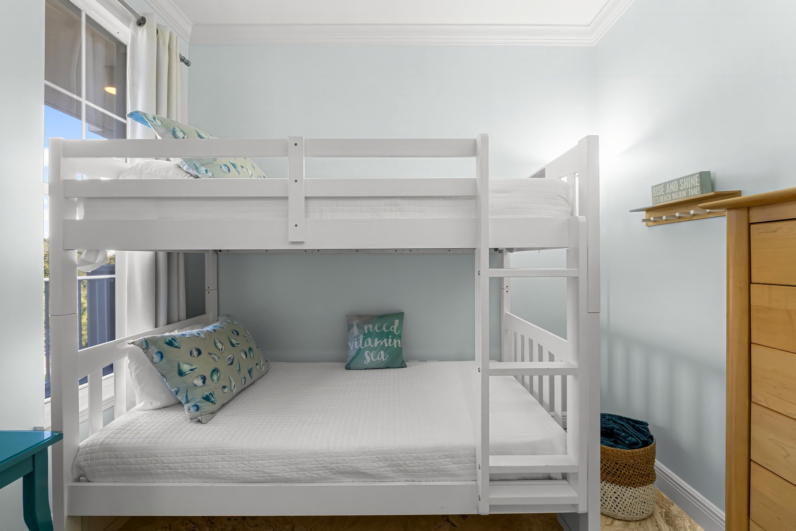 Bunk room with twin over twin beds