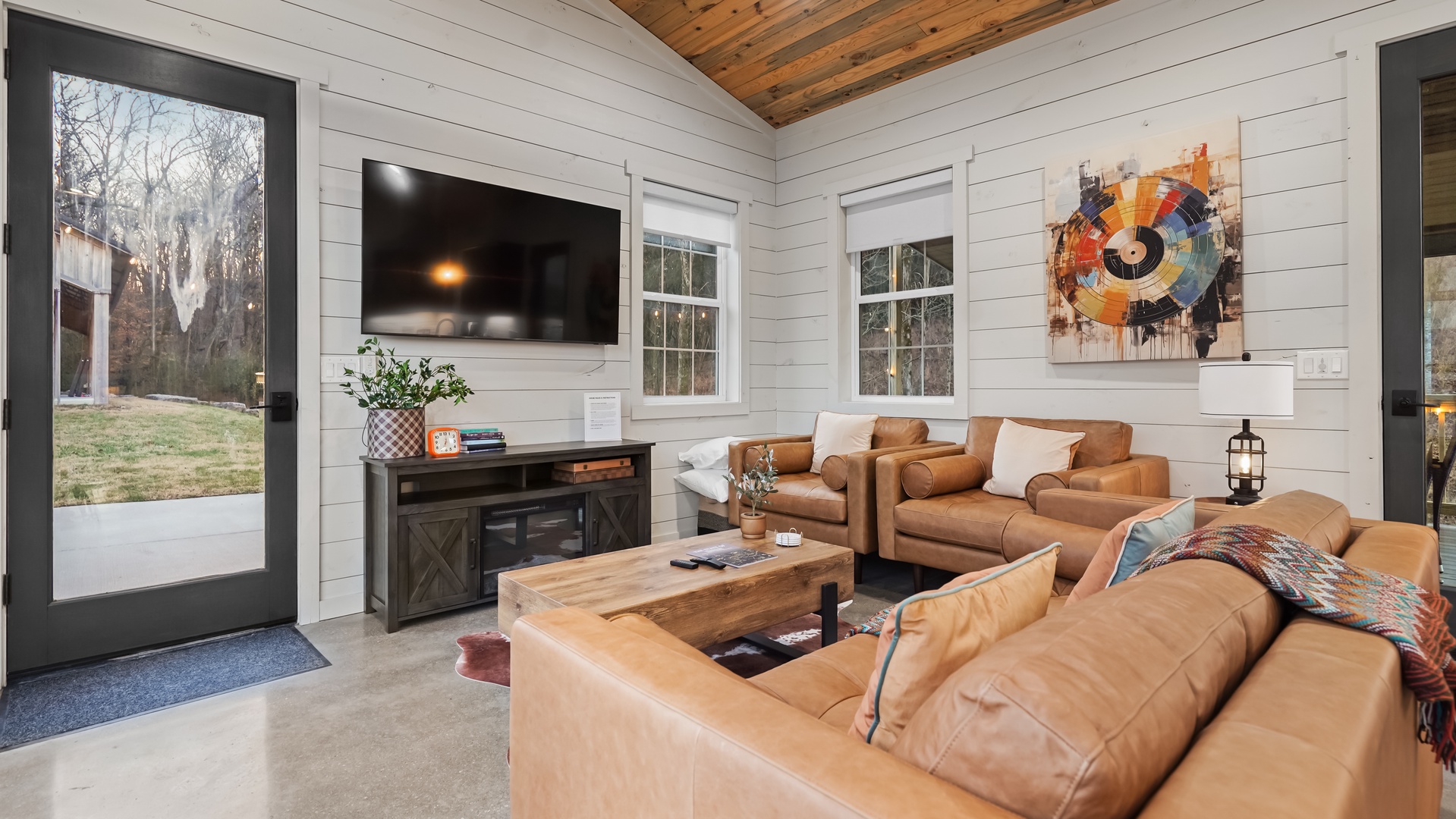 Living room with a sleeper sofa