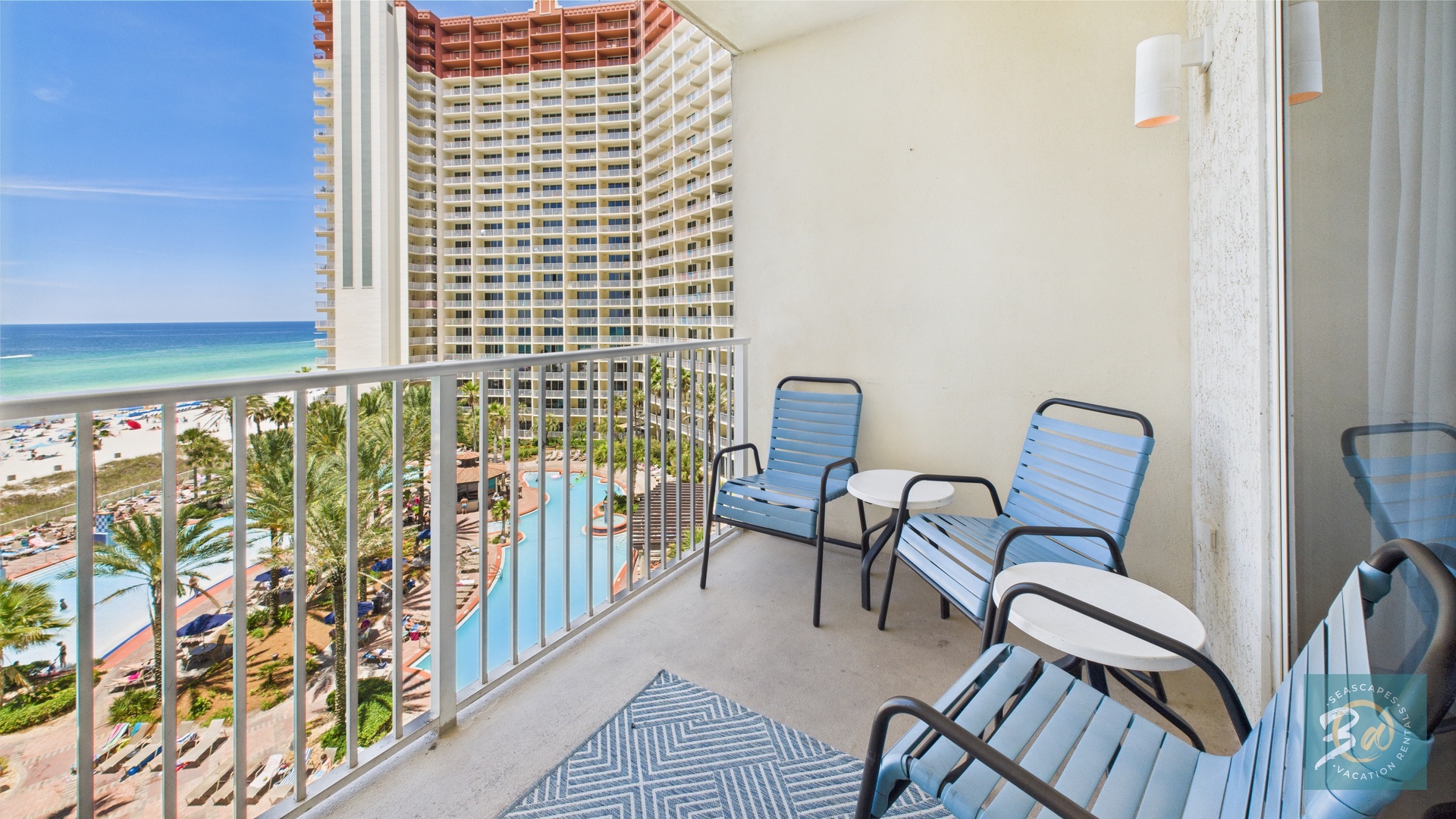 Scenic views of the resort from balcony