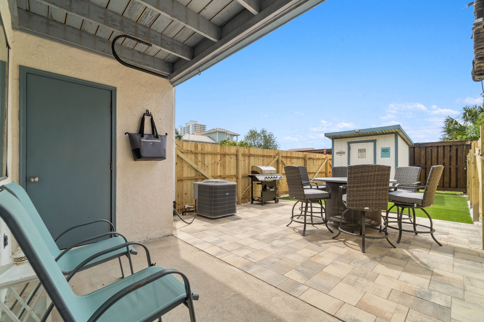 Backyard covered patio
