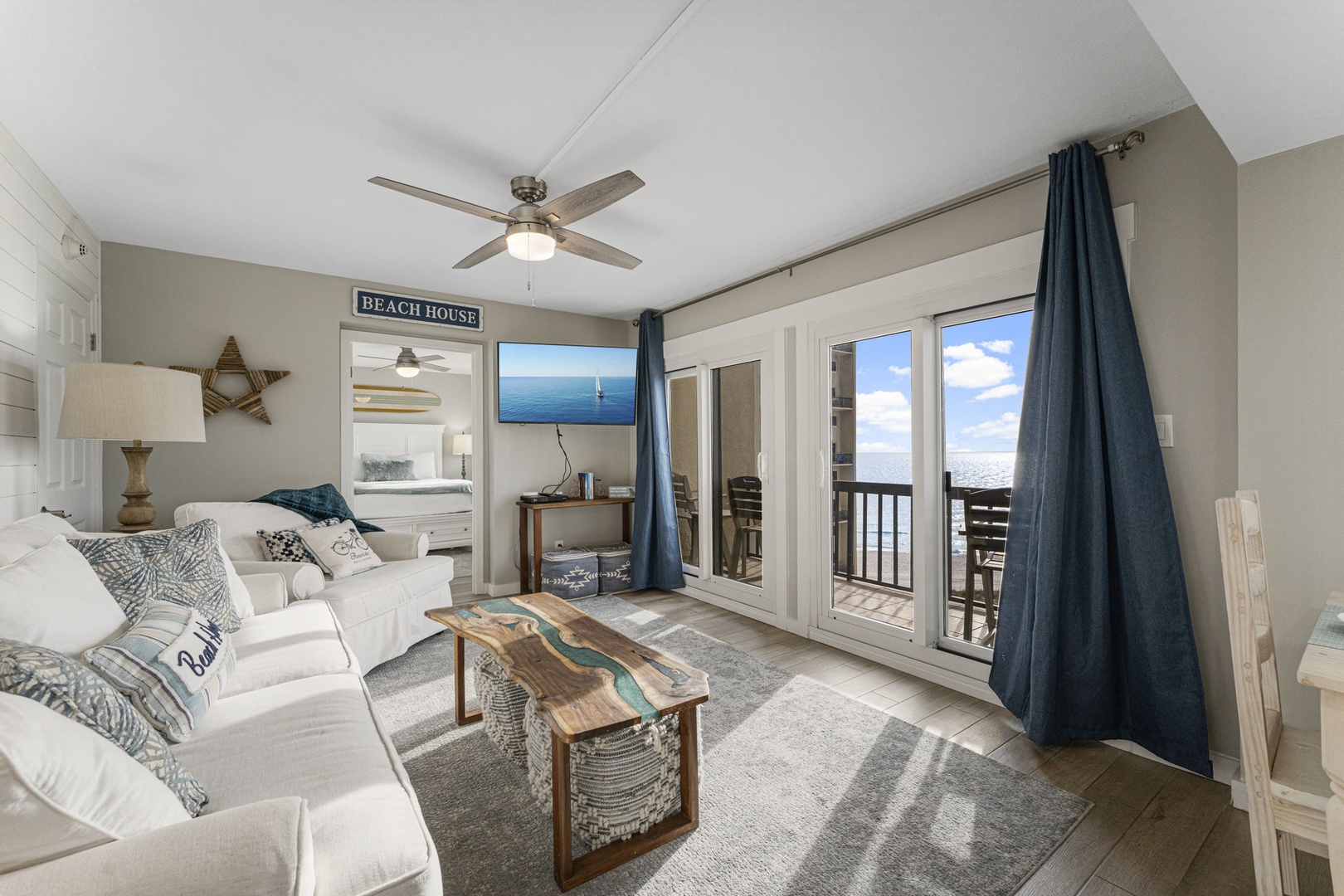 Living room and balcony access