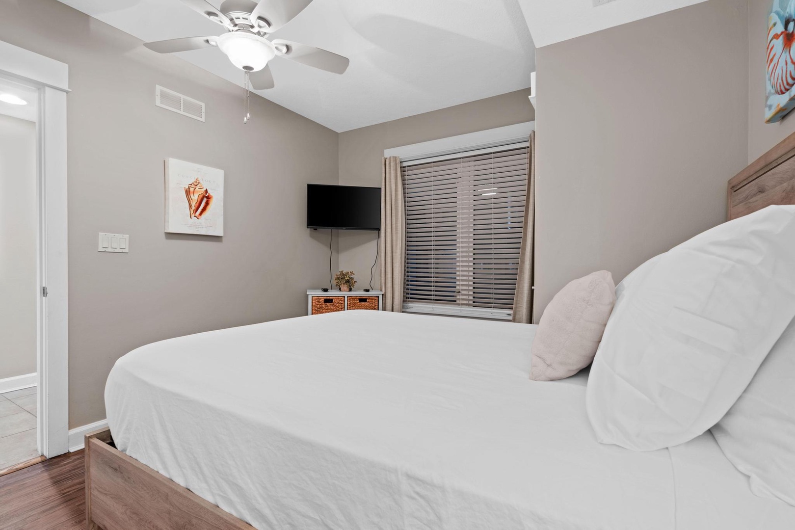 Master bedroom with queen bed