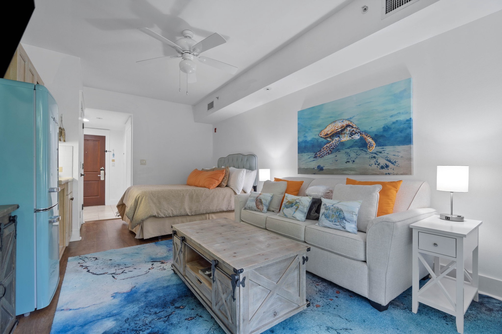 Living area with a couch