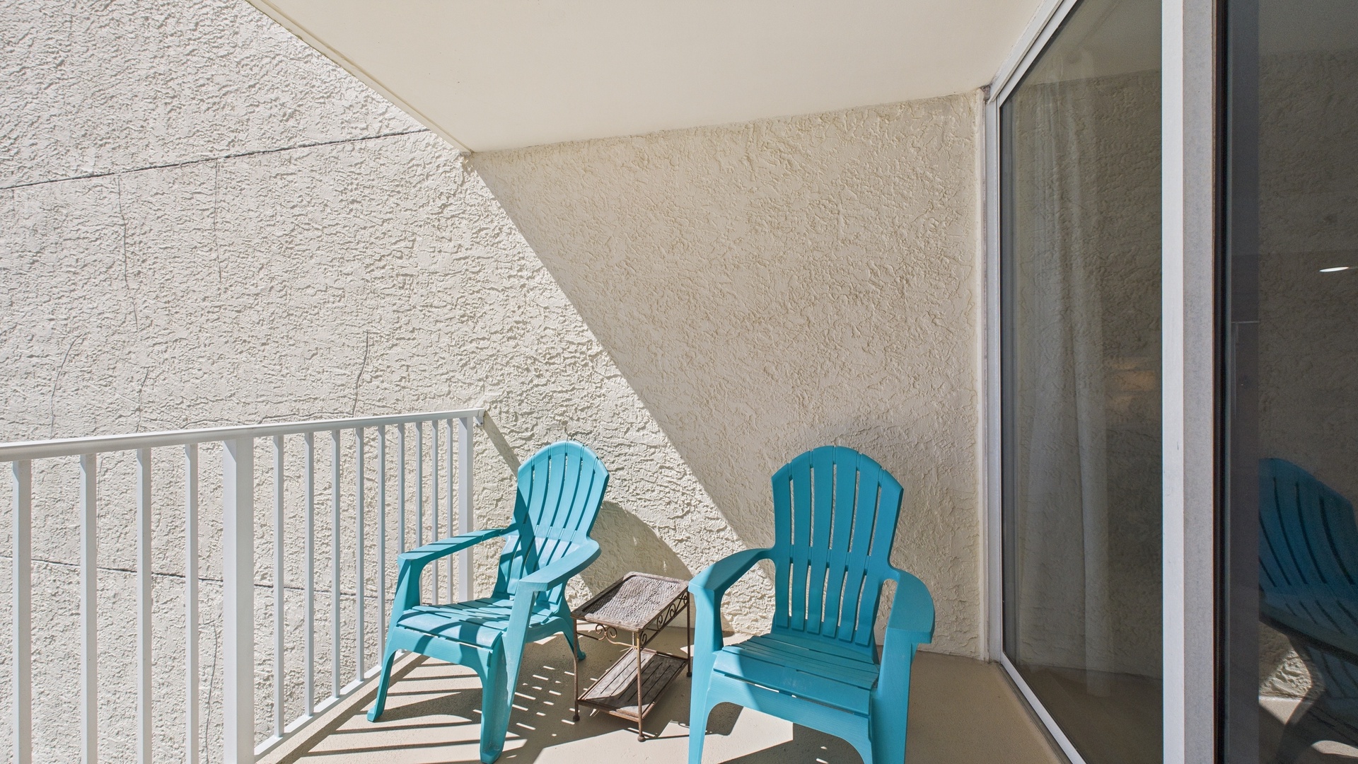 Private balcony with seating and scenic views