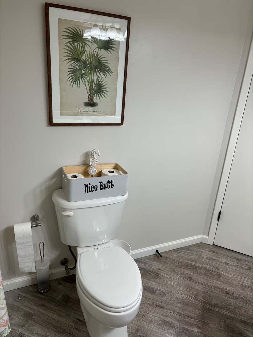 Full bathroom with shower and tub combo