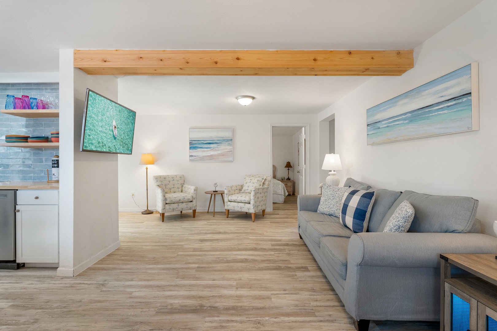 Living room with sleeper sofa