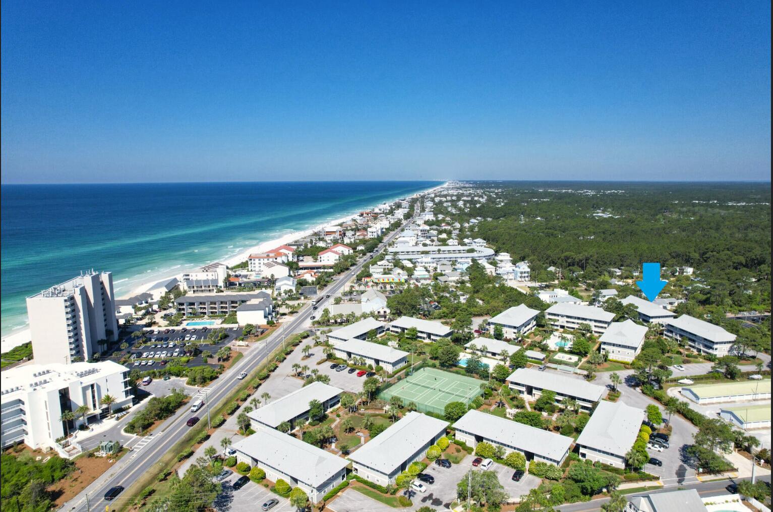 Aerial of Beachwood Villas community