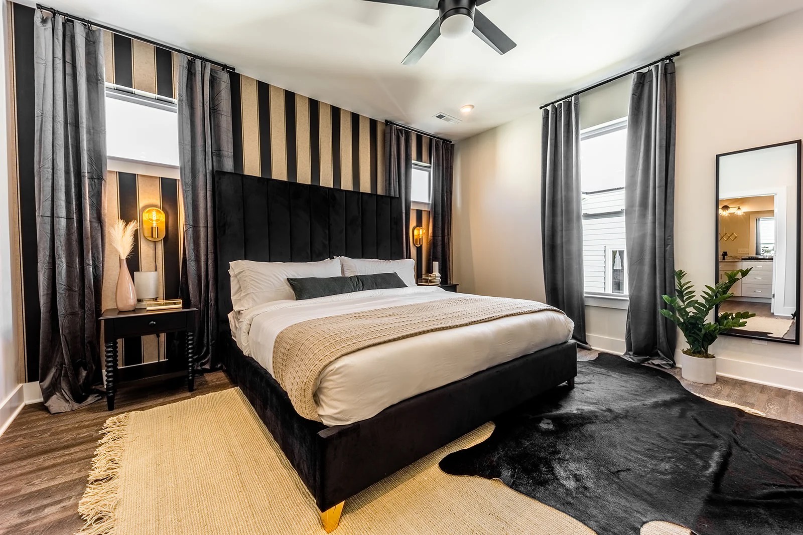 Master bedroom with king bed
