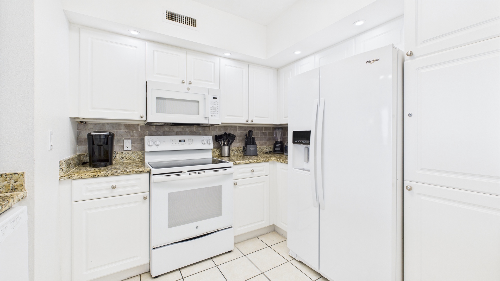 Full kitchen with all the cooking essentials