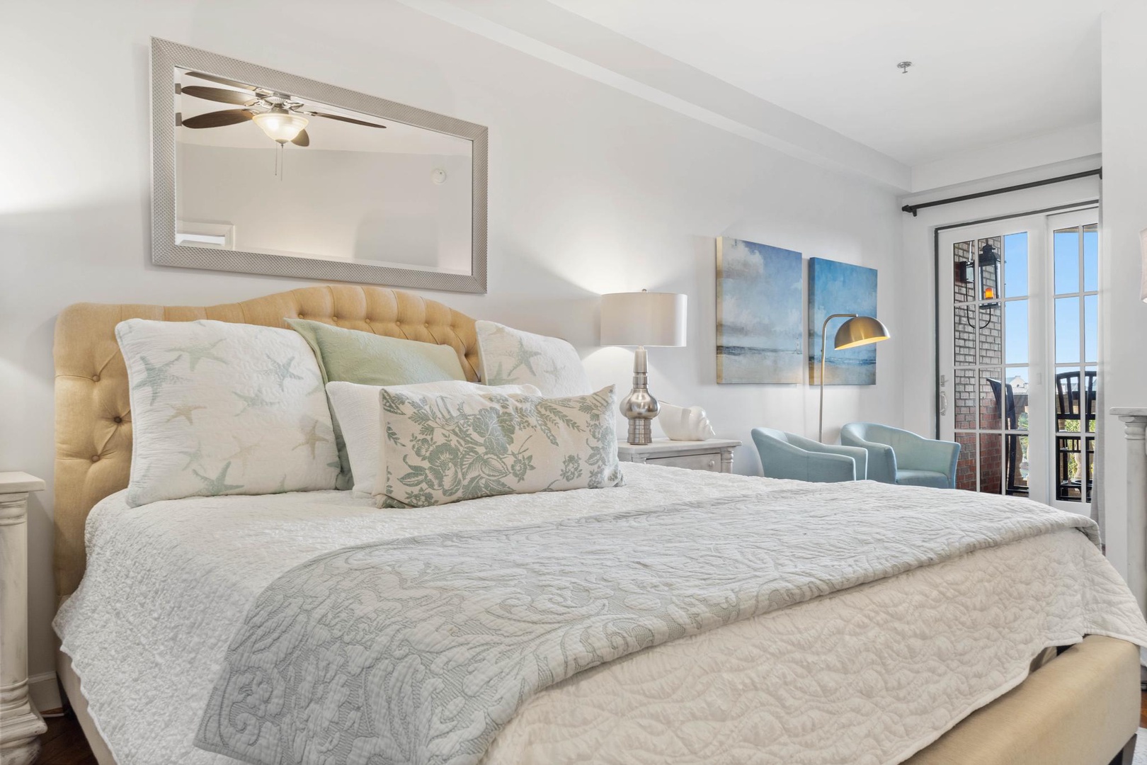 Master bedroom with king size bed