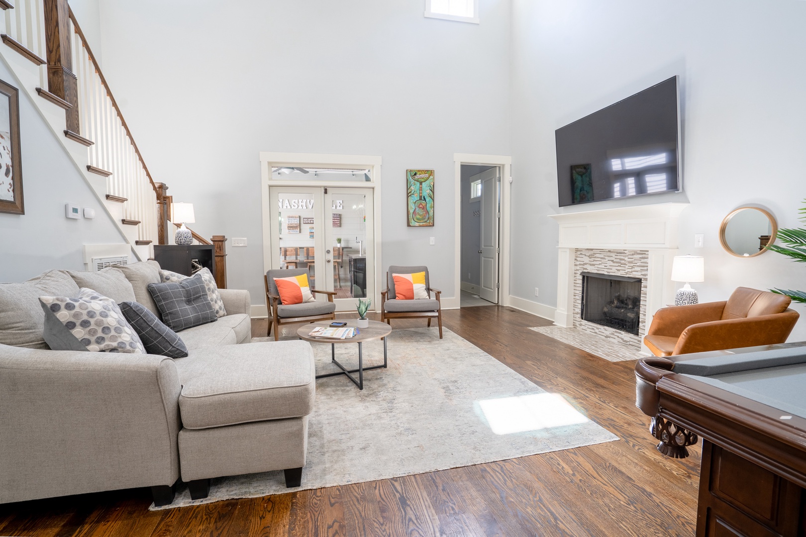 Downstairs living room area