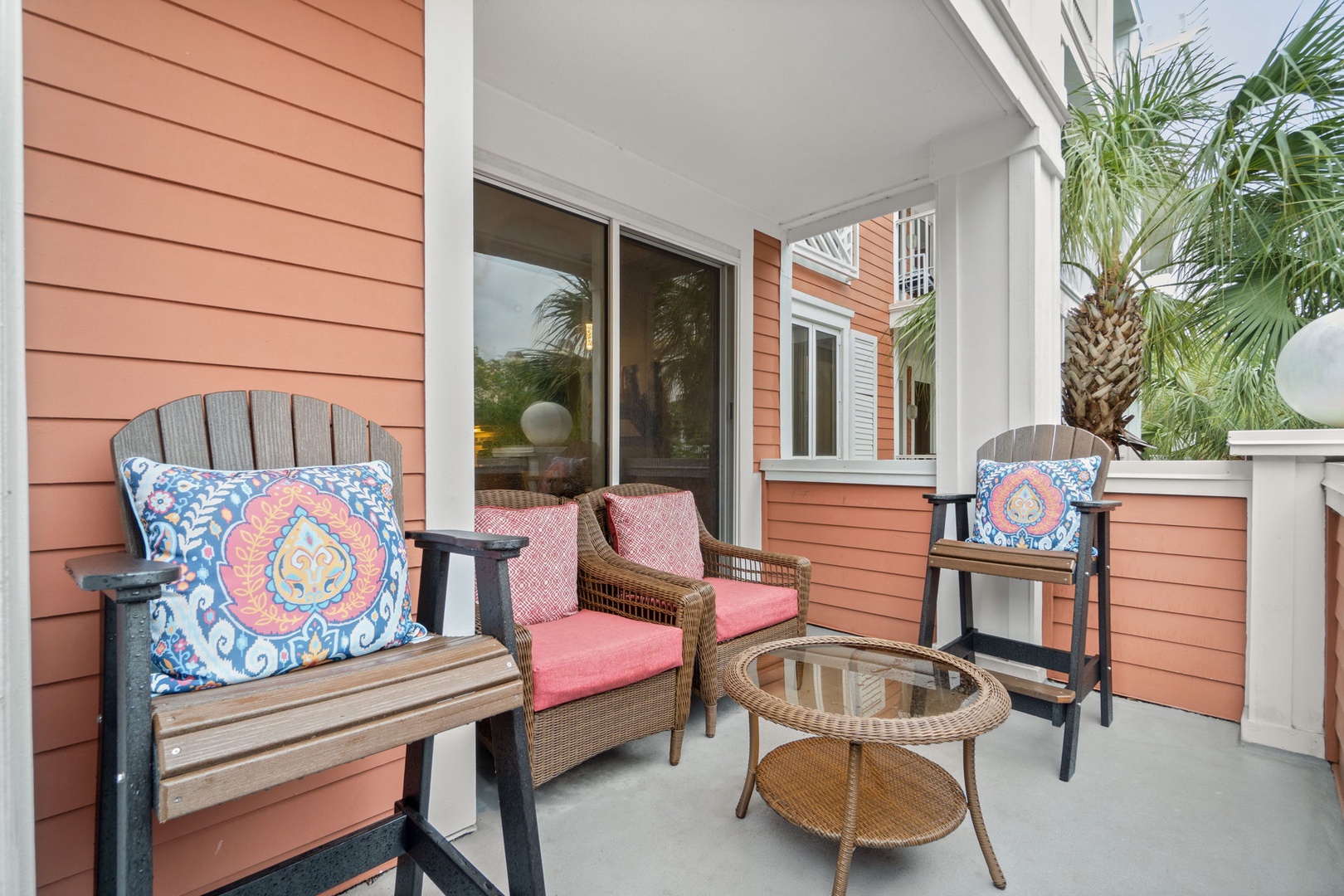 balcony with lounge seating