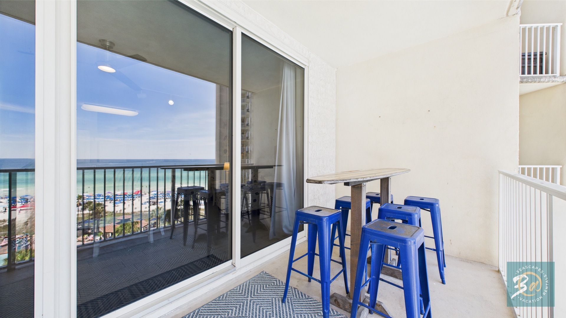 Balcony with ample seating and scenic views
