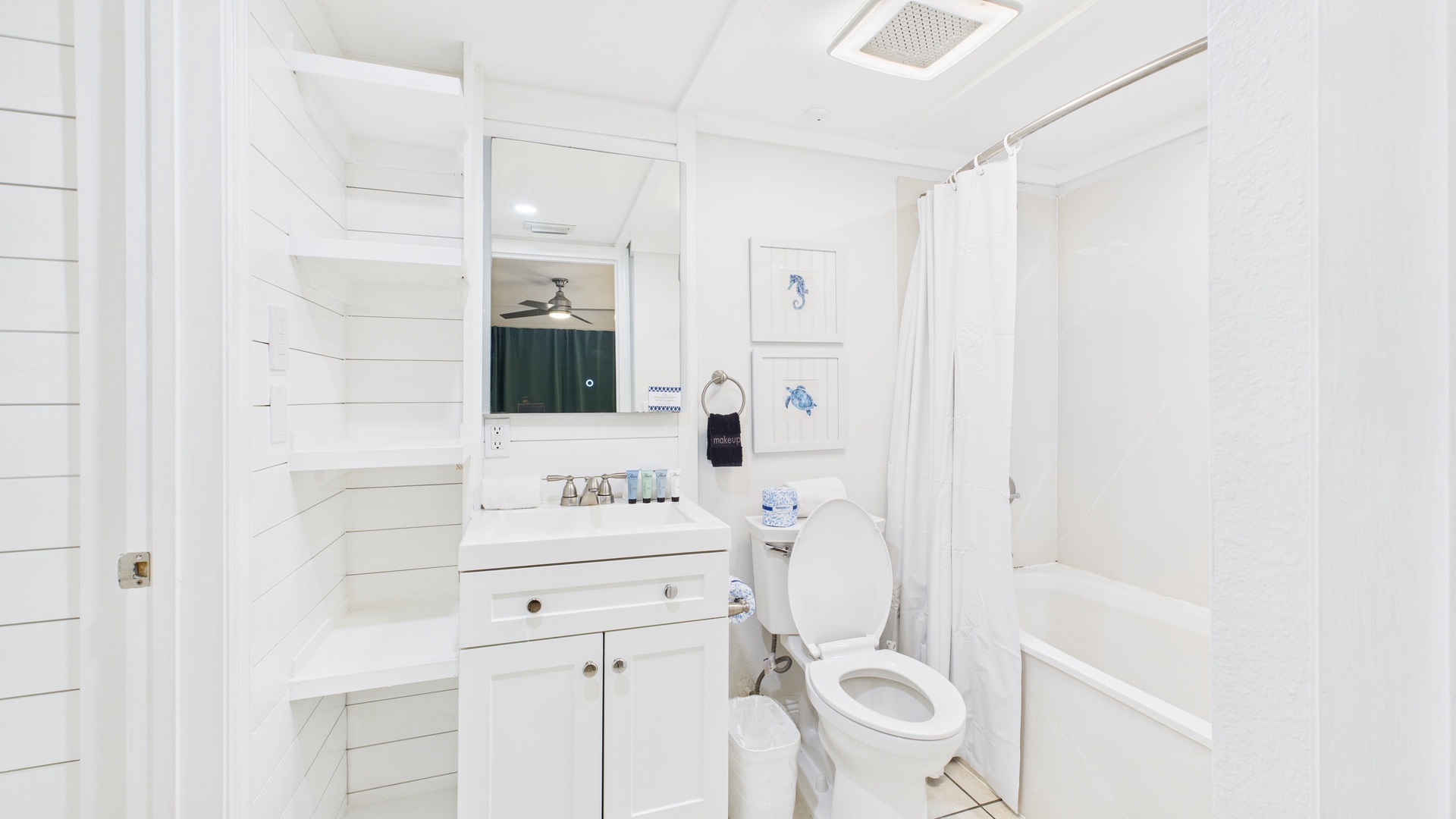 Master bathroom with shower and tub combo