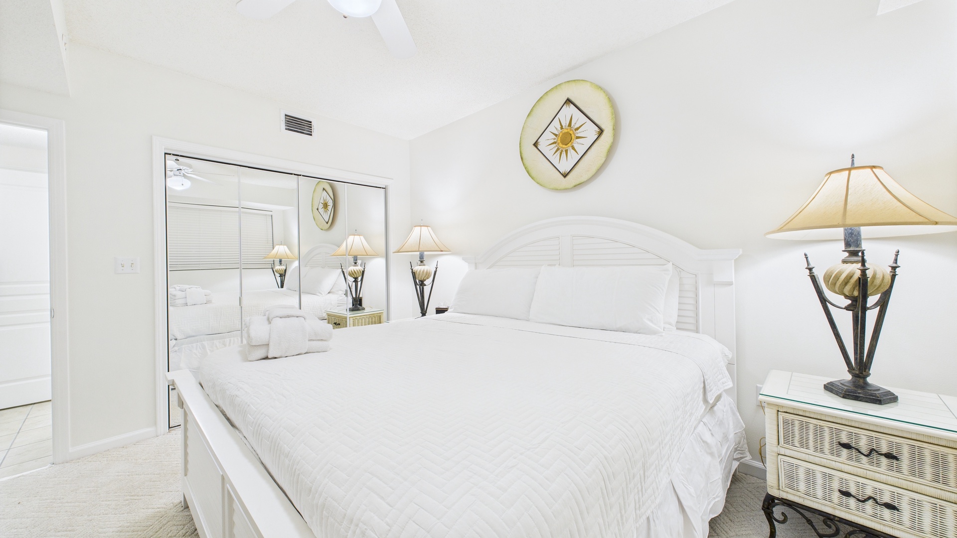 Primary guest bedroom with king bed (sleeps 2)