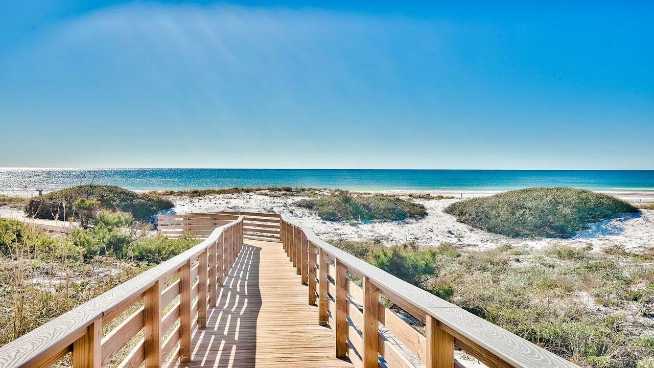 Private boardwalk to the beach