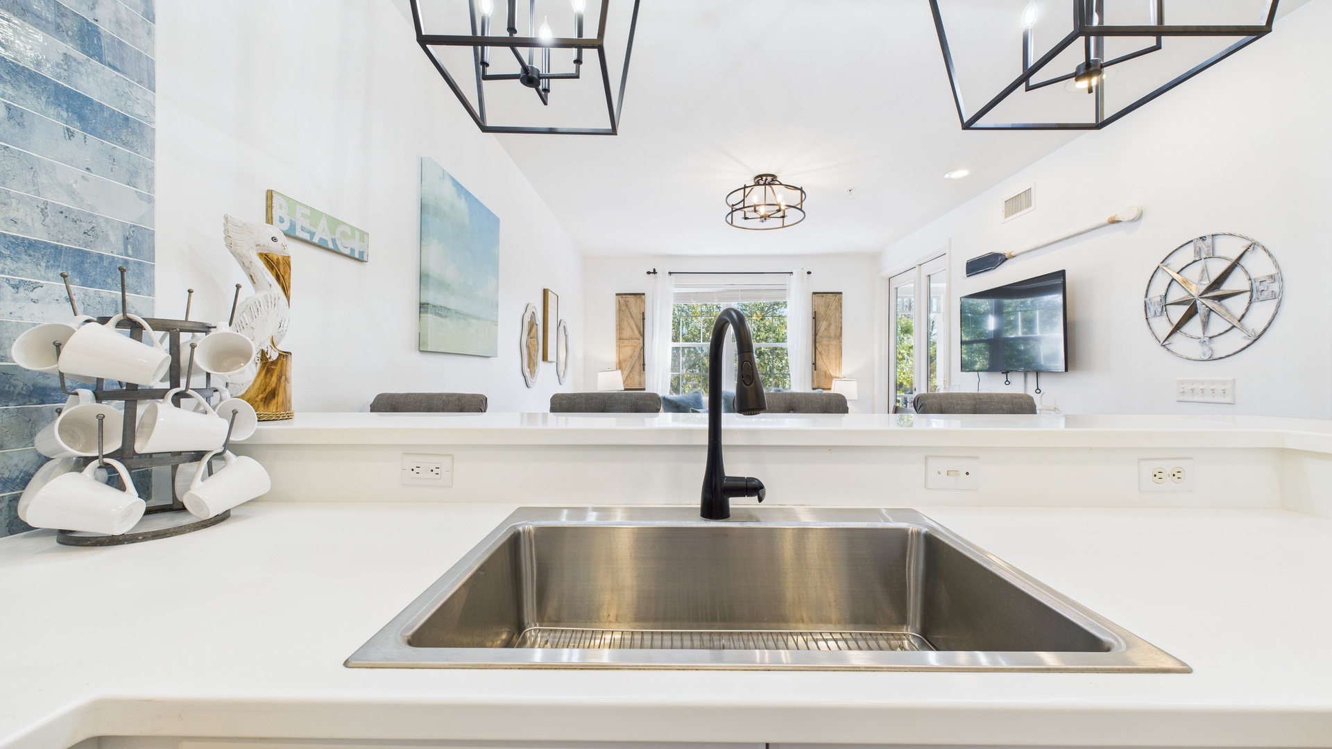 Full kitchen with stainless appliances and all the cooking essentials