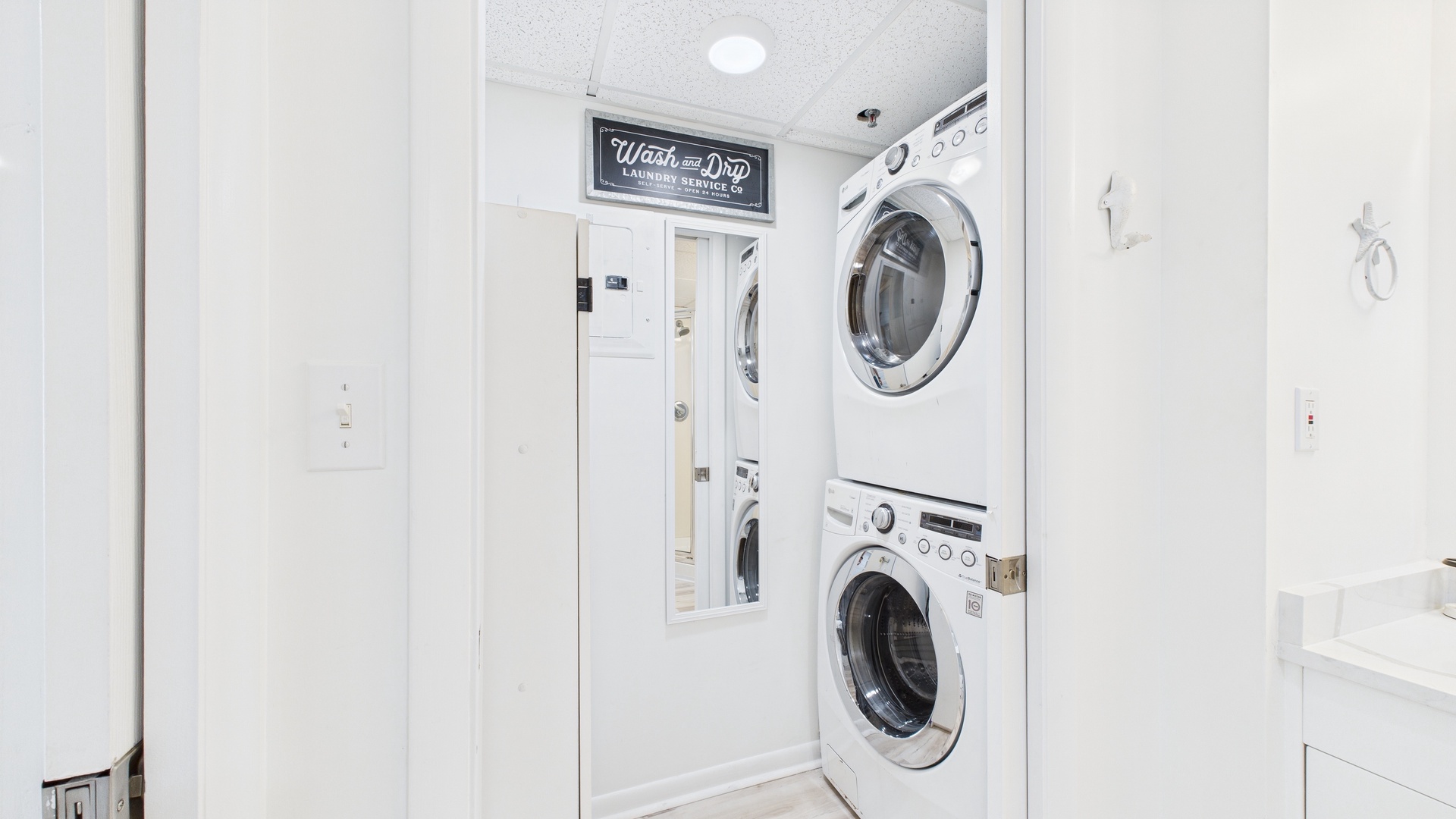 Washer and dryer machines in unit