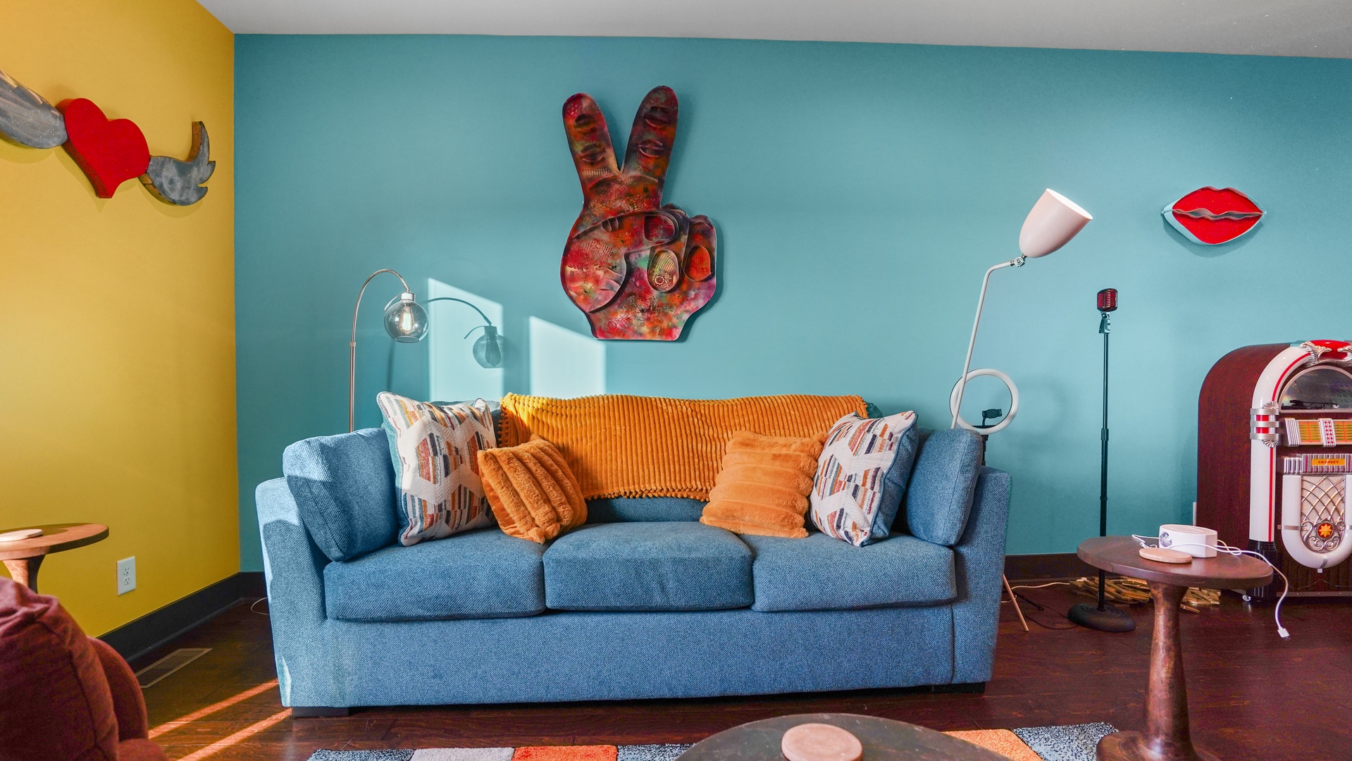 Living room with sleeper sofa