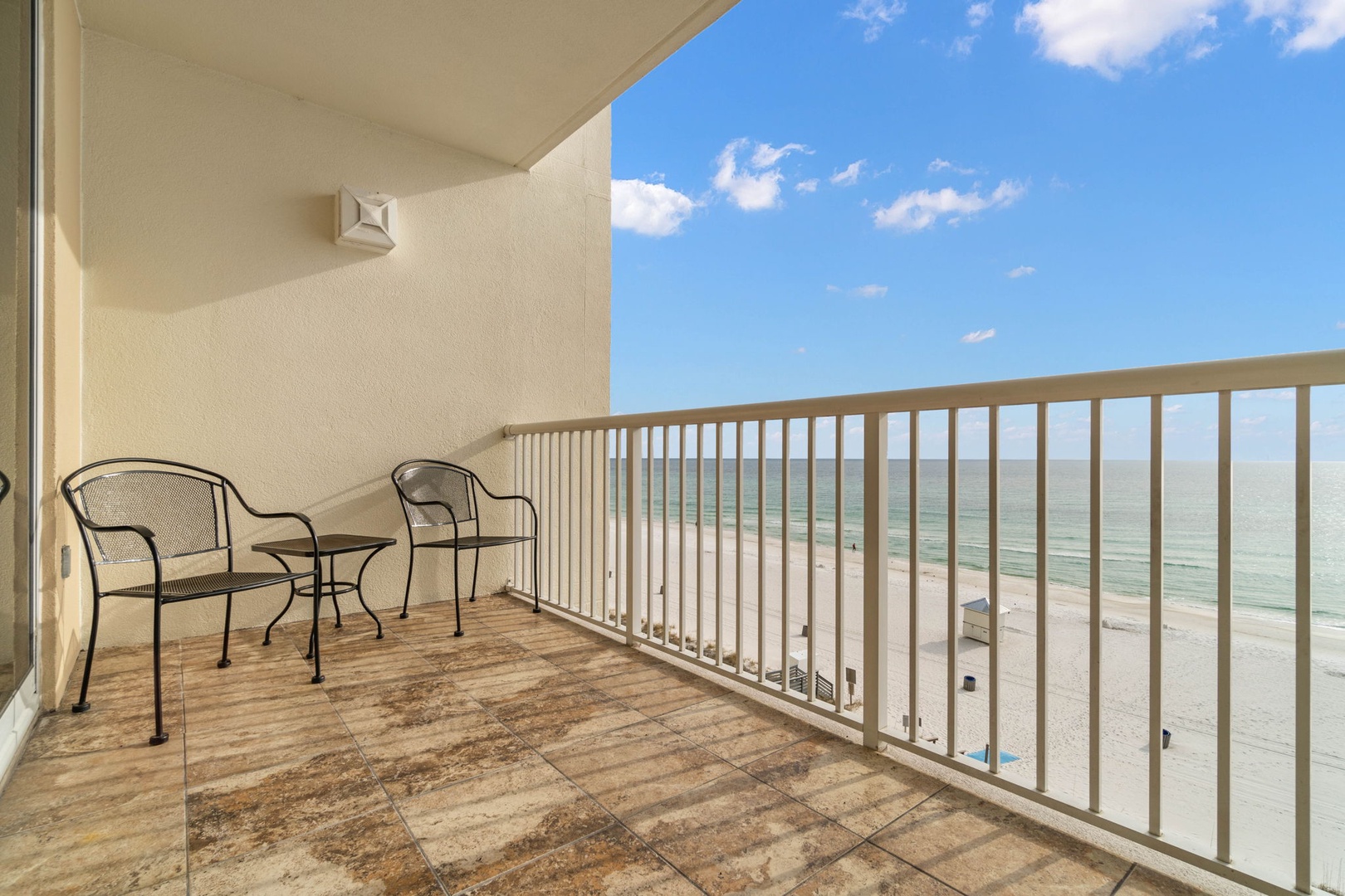 Large balcony with Gulf views