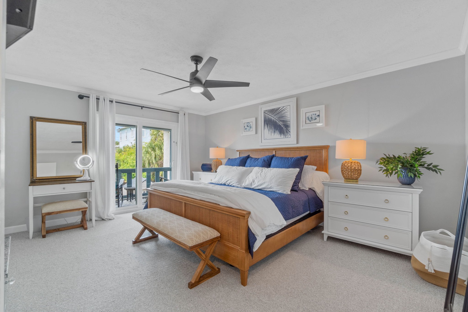 Master bedroom with king bed