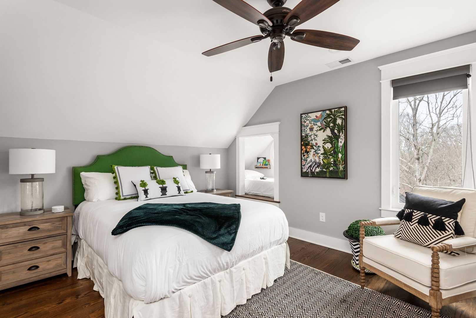 Guest Bedroom 1 upstairs: Queen bed and Twin Bed Cubby-Sleeps 3