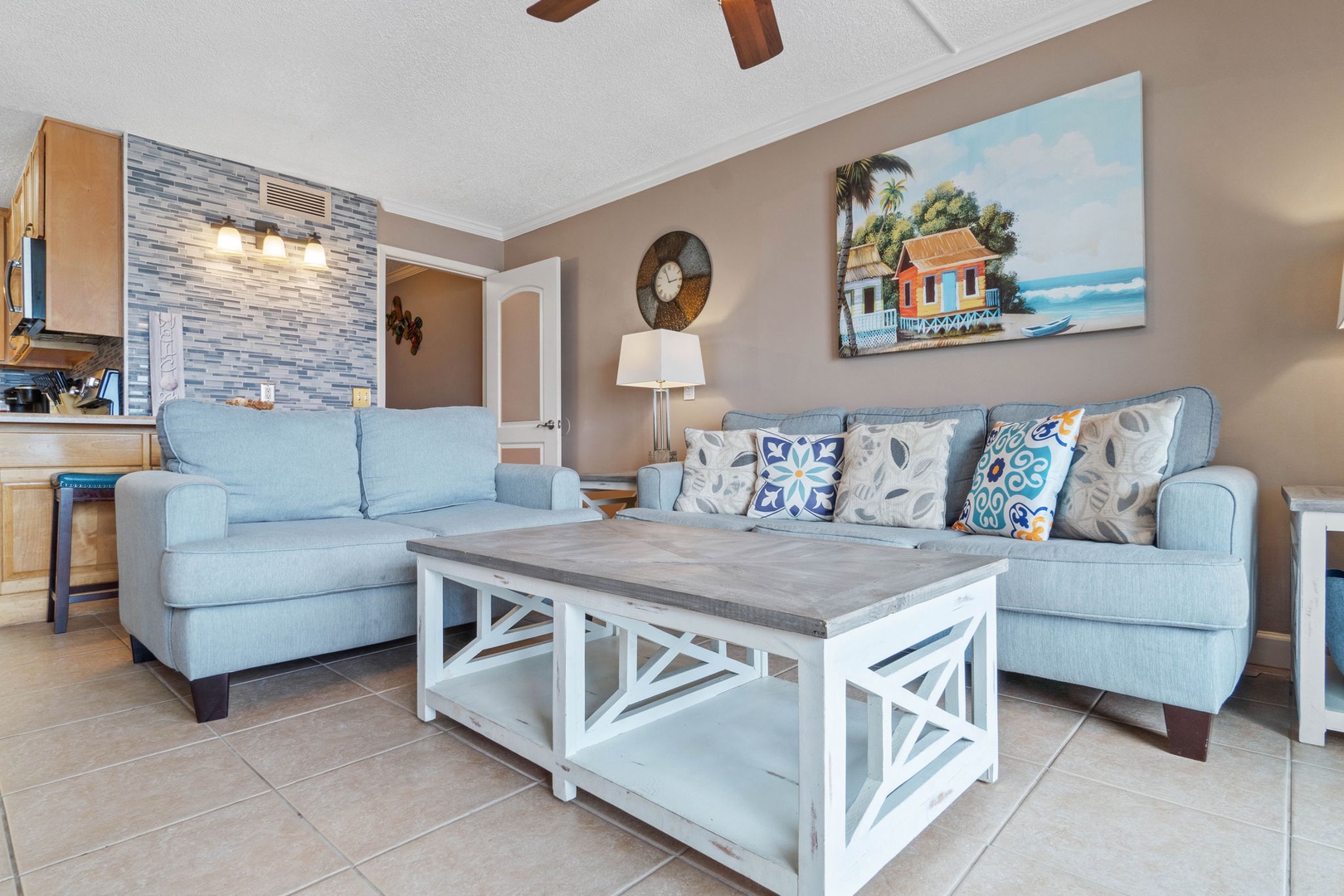 Living room with sleeper sofa