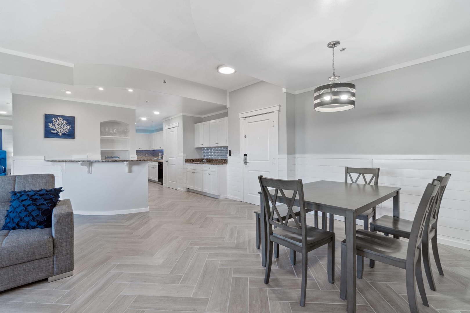 Dining and kitchen area
