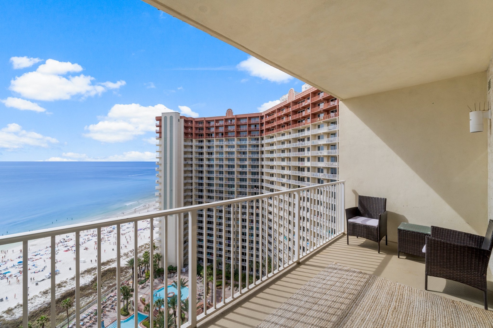 Balcony with Ocean and Beach Views