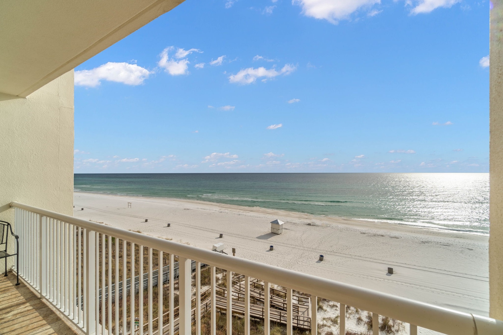 Large balcony with Gulf views
