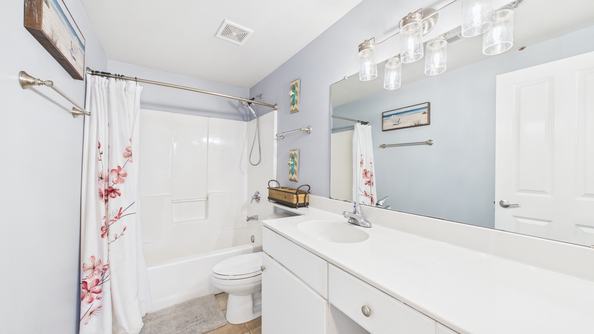 Master bathroom with shower and tub comb