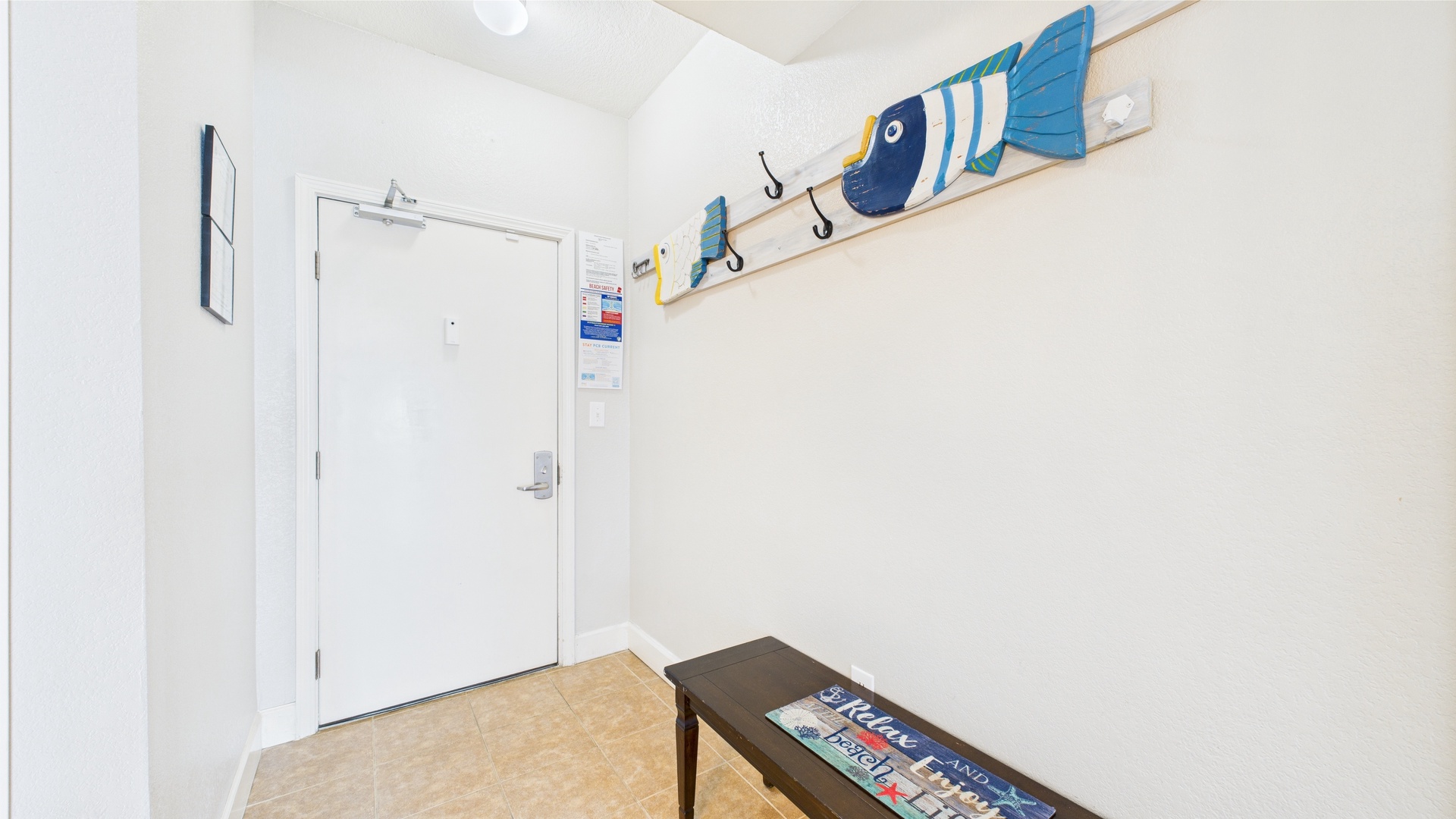 Entry-way with coat rack and bench