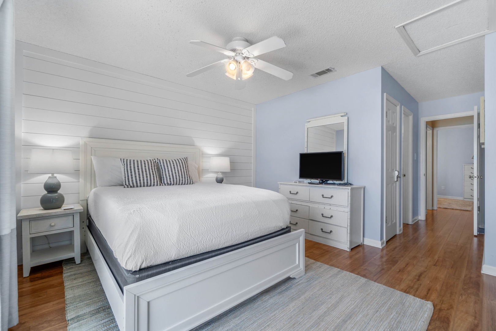 Master bedroom with queen bed